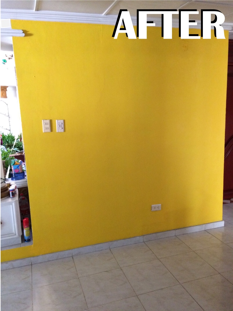 And the accent wall!